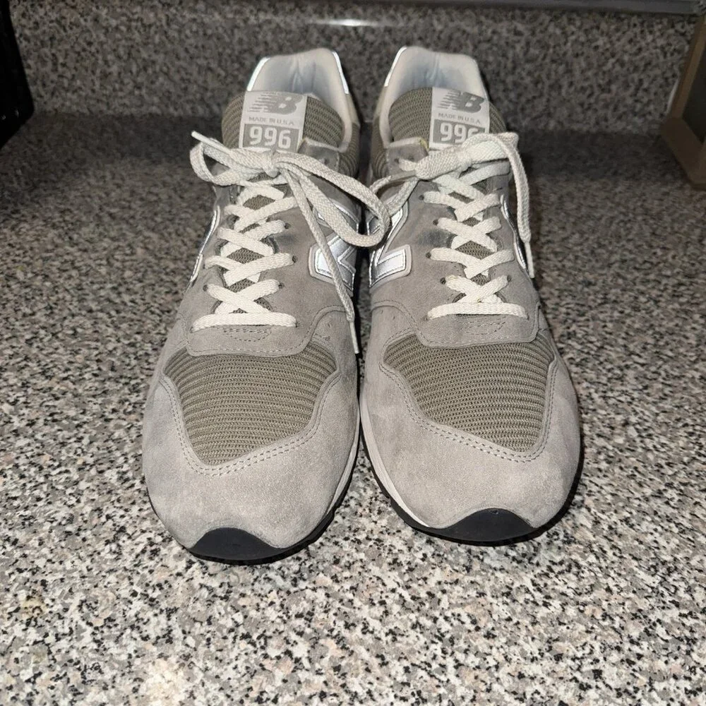 New Balance 996 Shoes Mens Size 13‎ Gray Suede Made USA U996GR Running Sneakers